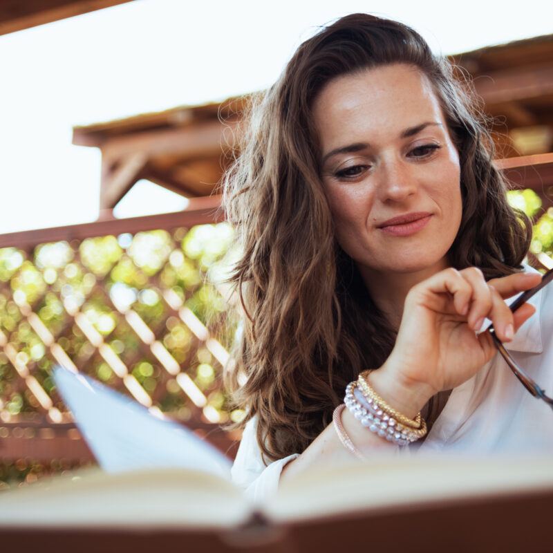 pensive woman reading about health literacy