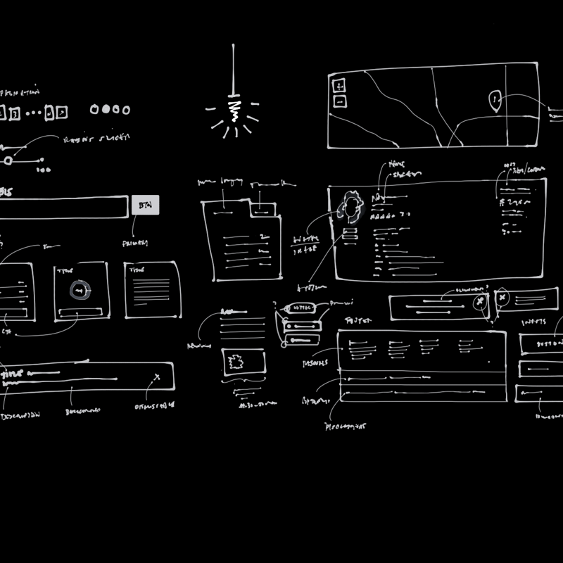 rough sketch of user experience mockup