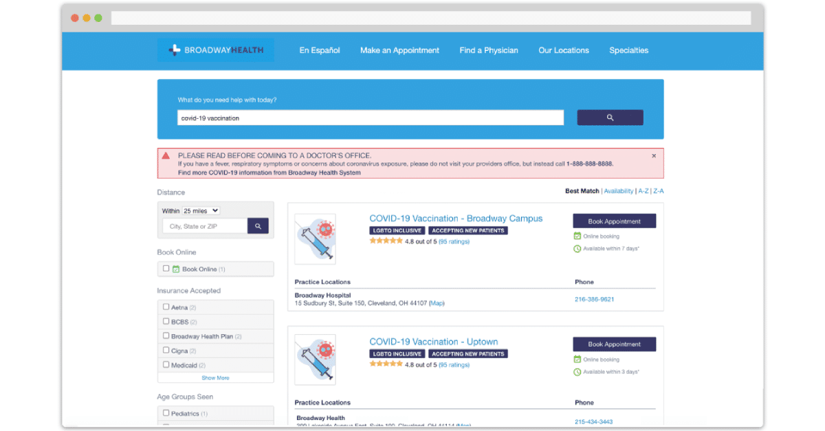 Kyruus Enables Online Scheduling for COVID-19 Vaccine Visits and Facilitates More Than 100,000 Appointments in the First Month